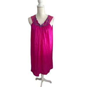 VANITY FAIR Vintage Pink Sleep Night Gown Size Medium